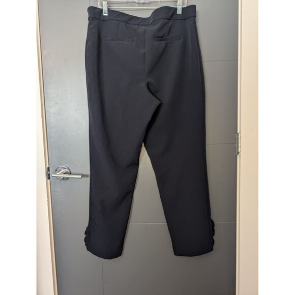 Worthington Women's Navy Pull-On Dress‎ Pants With Side Ruffle Detail - 16L - Picture 3 of 9